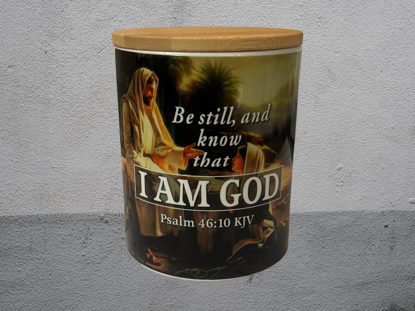 Psalm 46:10 sublimated candle