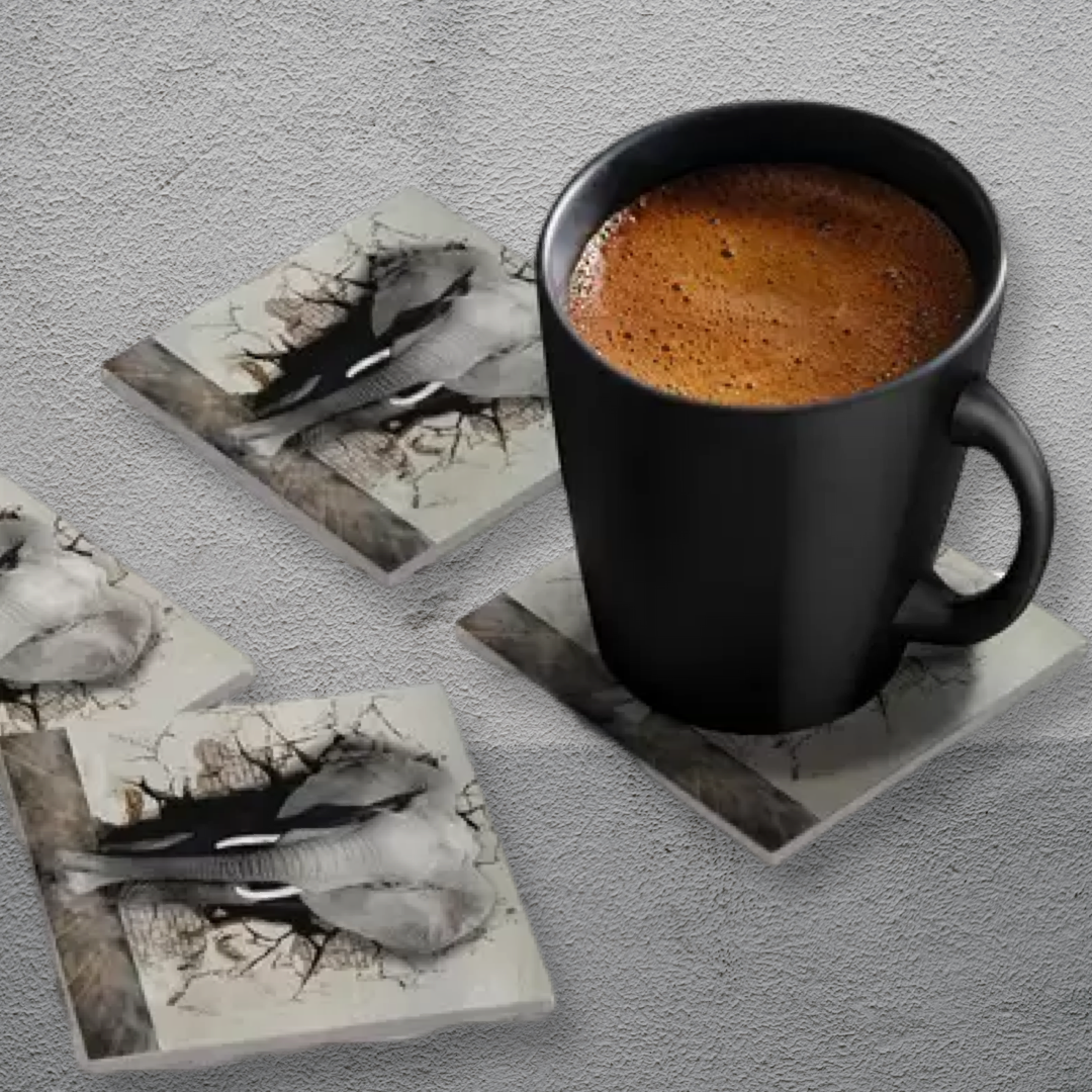 Personalized square coasters, set of 4