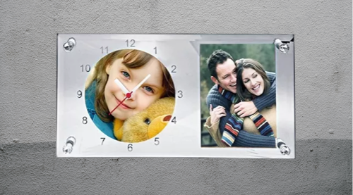 Personalized glass clocks